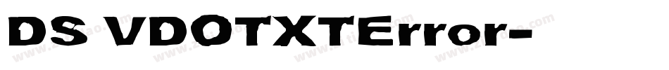 DS VDOTXTError字体转换